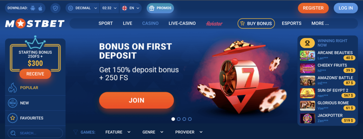 Mostbet - bKash online casinos in Bangladesh